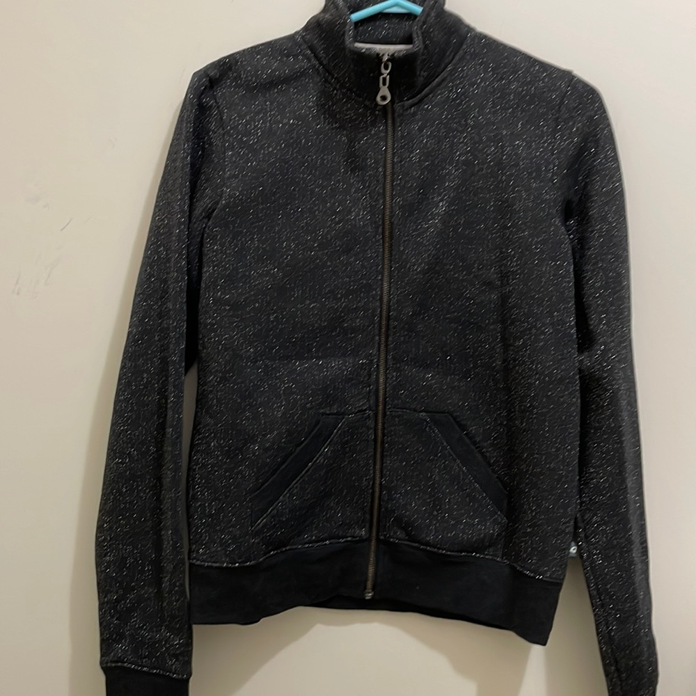 Butter black sparkle jacket (sz l)